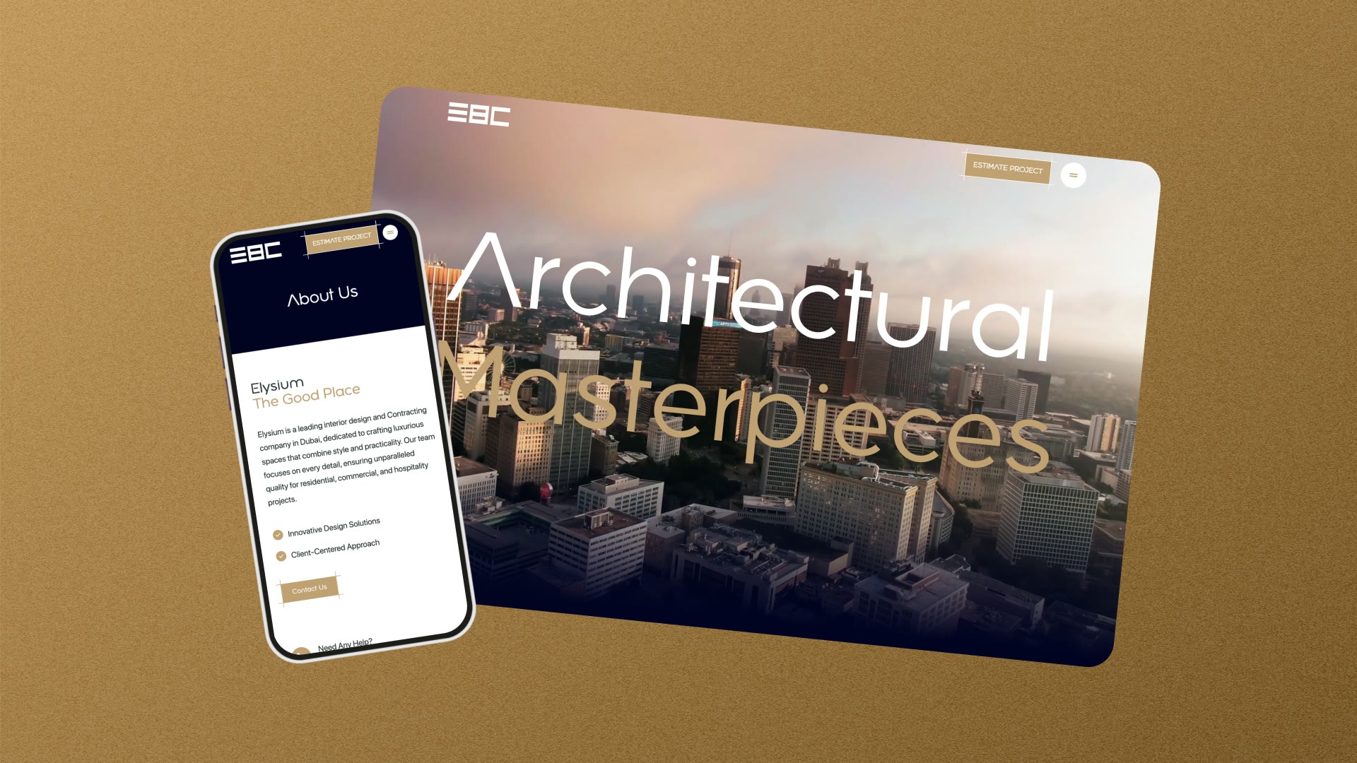 Elysium EBC website and marketing imagery